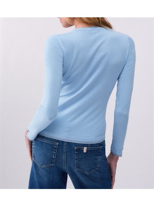 V-neck sweater with vents Liu Jo | WA6282MS49I.44121